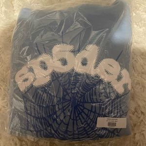 sky blue sp5der hoodie